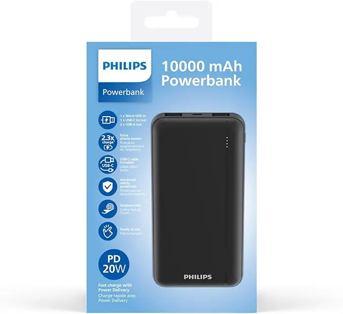Philips Power Bank 10,000 mAh - DLP1812PB/10