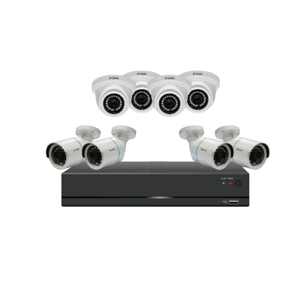 Dlink DCS-P8 - 8 camera + DVR installation kit