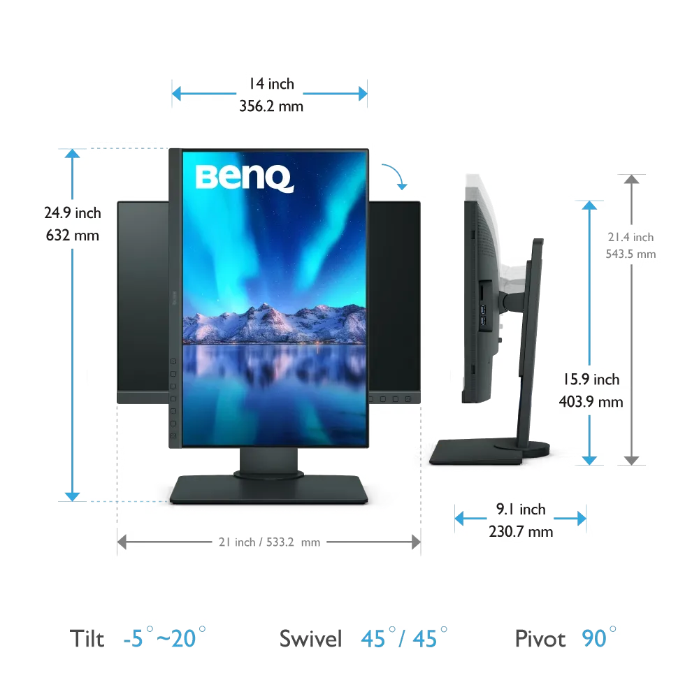 BenQ SW240 - 24 Inch - 2K AdobeRGB Photographer Monitor