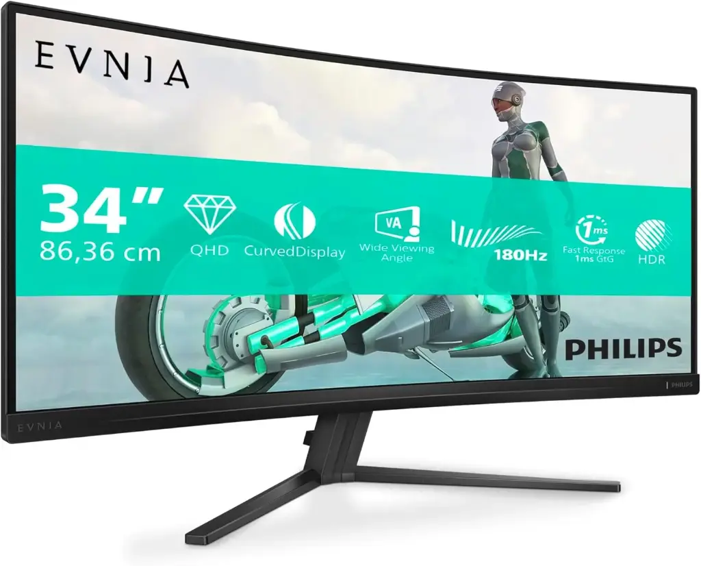Philips Evnia Curved Fast VA Gaming monitor - 34M2C3500L - 32 Inch