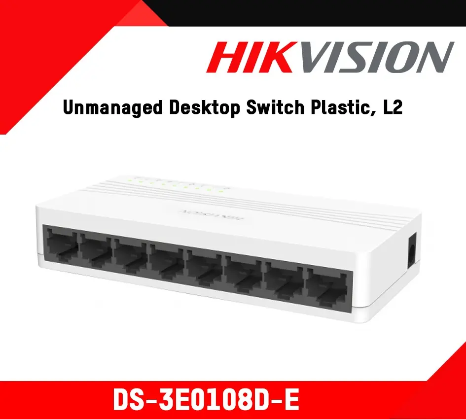 HIKVISION UNMANAGED SWITCH 8 PORT - DS-3E0108D-E