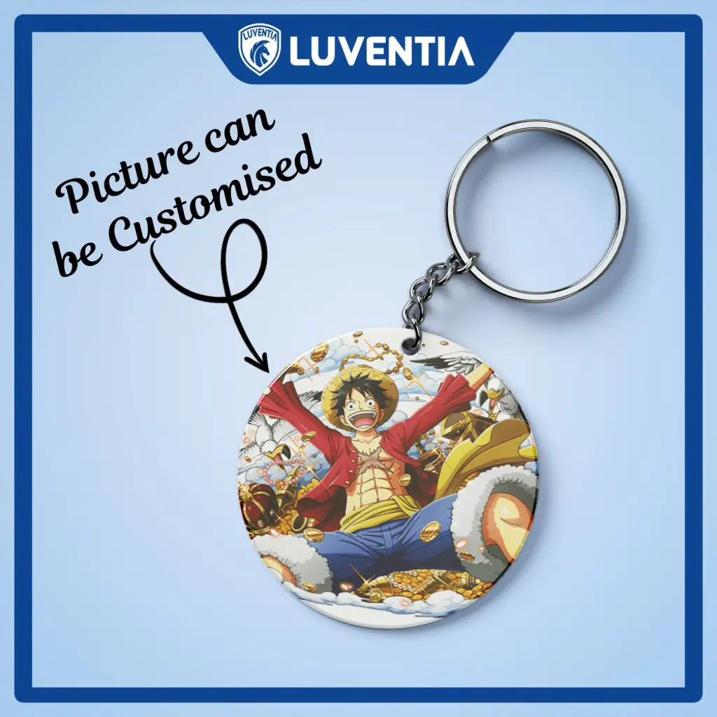 Keychain Anime - One Piece Luffy white