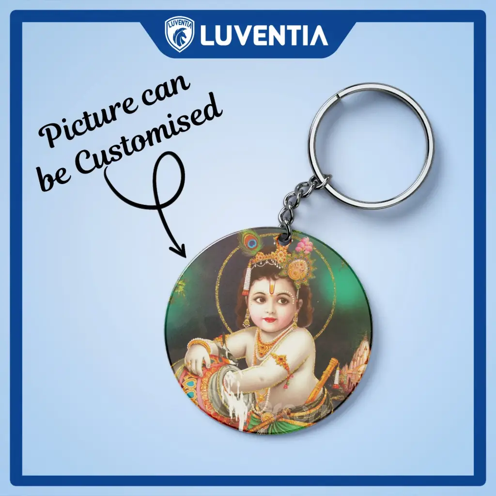 Keychain Hindu - Makkhan Chor Green