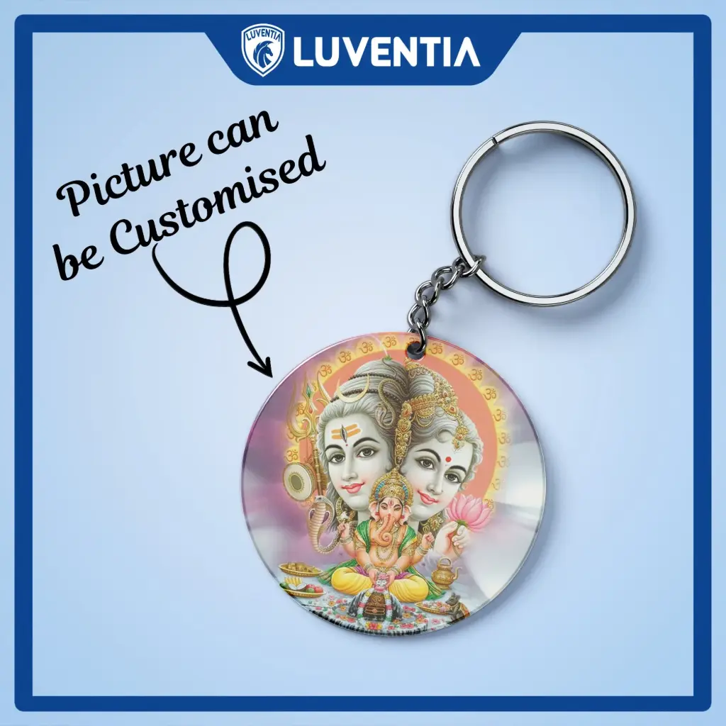 Keychain Hindu - Shiva Pavratee &  Ganesh