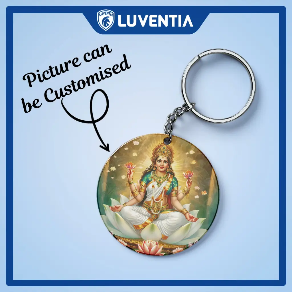 Keychain Hindu - Lakshmi white