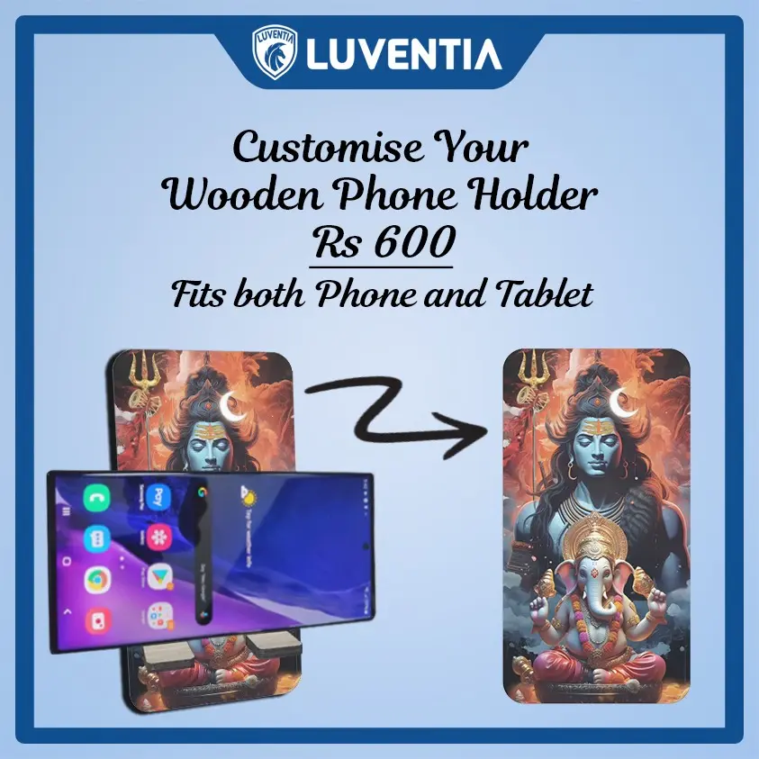 Phone Holder UV - Hindu - shiv & ganesh