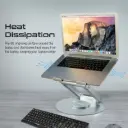 Promate Ergonomic Multi-Level Aluminium Laptop Stand - DESKMATE-6.GREY
