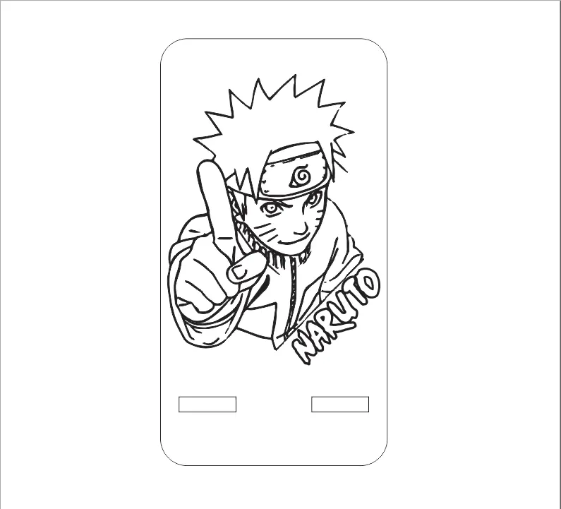 Phone Holder Engraving - Anime - Naruto Close Up