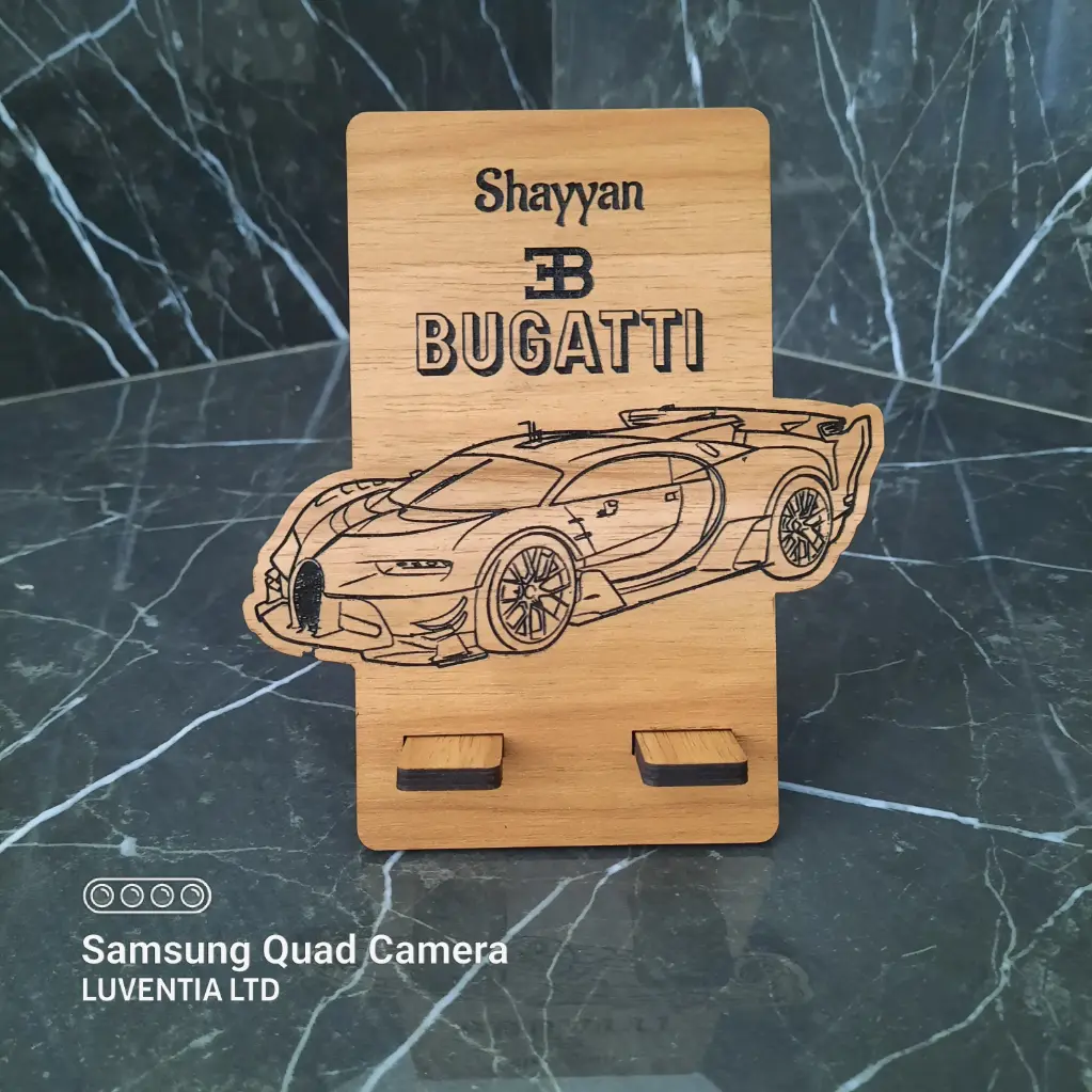 Phone Holder Engraving - Car - Bugatti