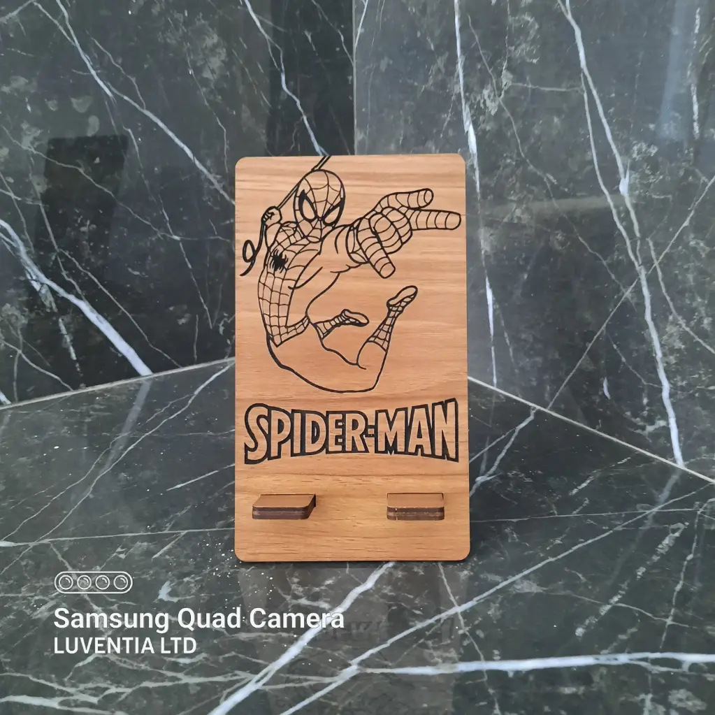 Phone Holder Engraving - Spiderman
