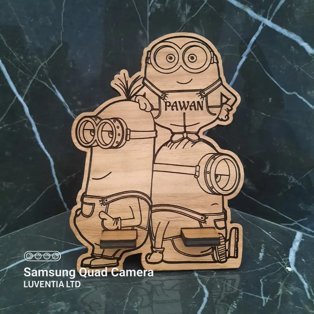 Phone Holder Engraving - Minions