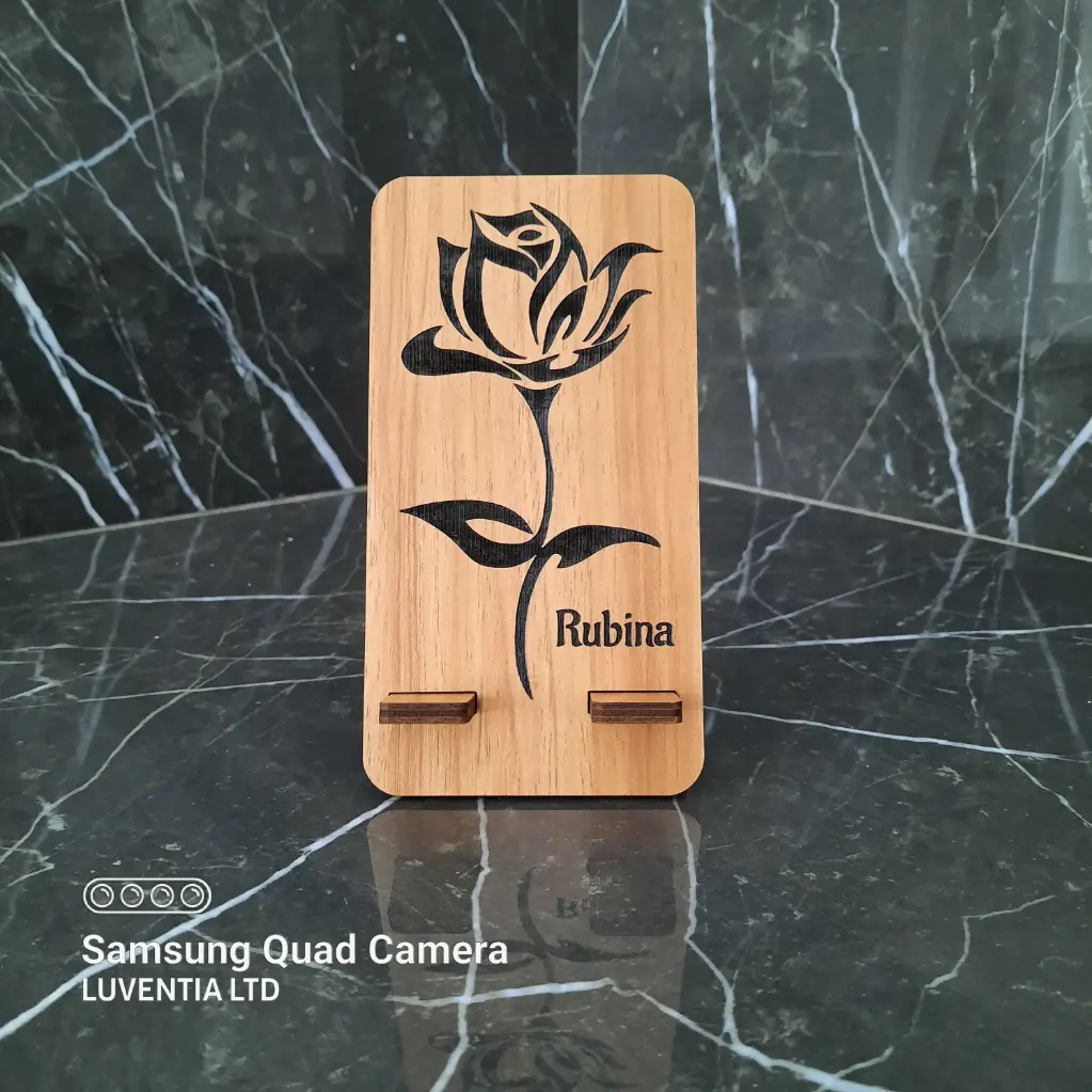 Phone Holder Engraving - Rose