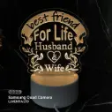 Best Friend for Life Husband & Wife - Led Lamp - Engraving (15cm)