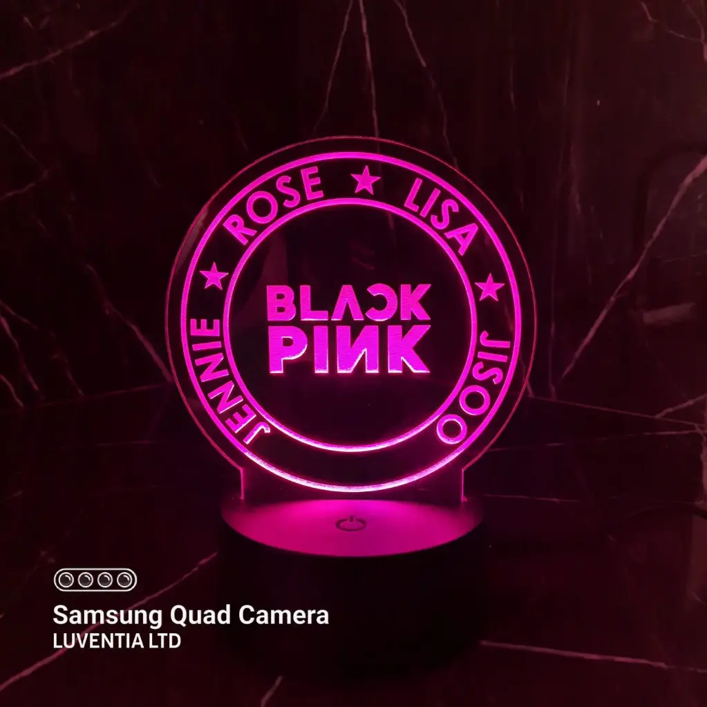 BlackPink Names - Led Lamp - Engraving (15cm)