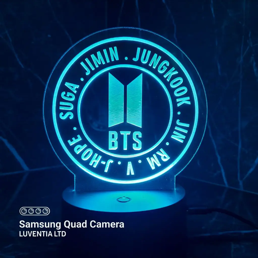 BTS Logo - Led Lamp - Engraving (15cm)