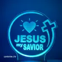 Jesus My Saviour - Led Lamp - Engraving (15cm)