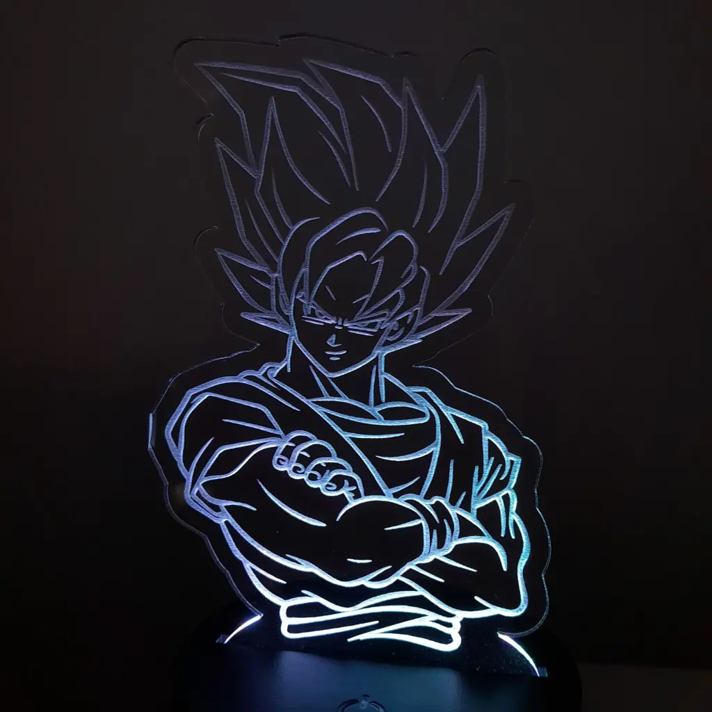 Goku 2 - Led Lamp - Engraving (15cm)