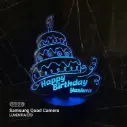 Birthday Cake - Led Lamp - Engraving (18cm)