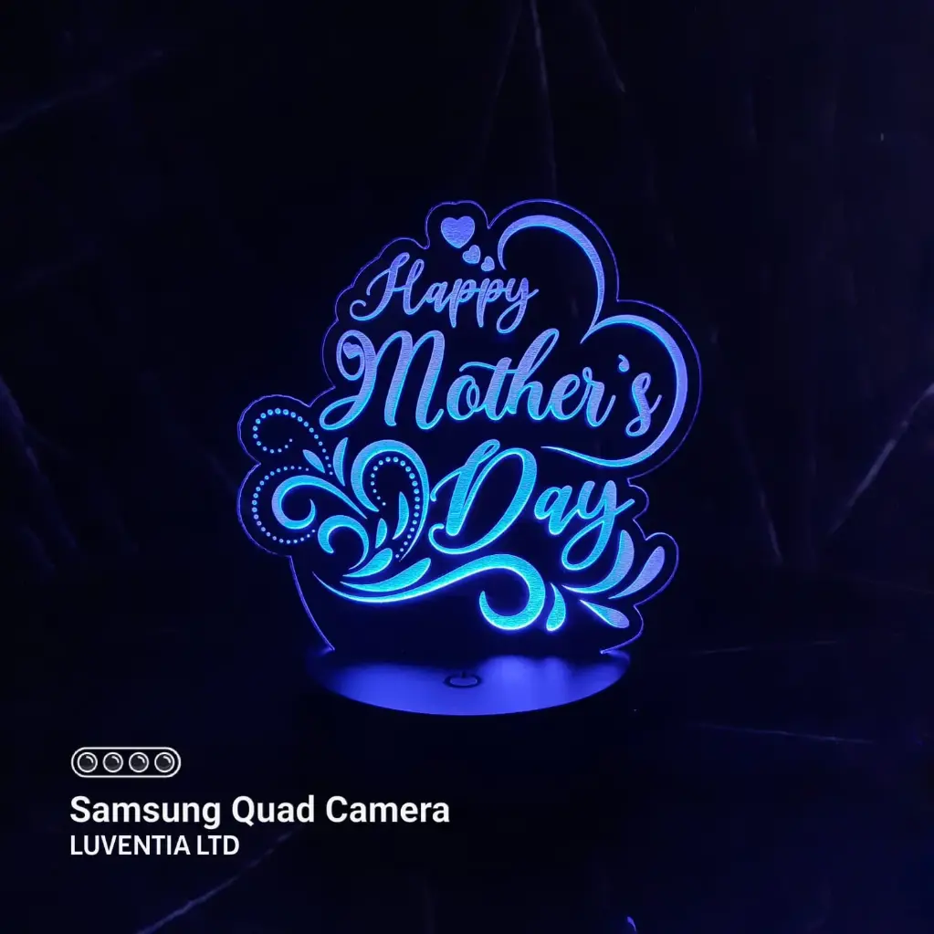 Happy Mother's Day 1 - Led Lamp - Engraving (15cm)