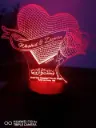 3D Heart - Led Lamp - Engraving (15cm)