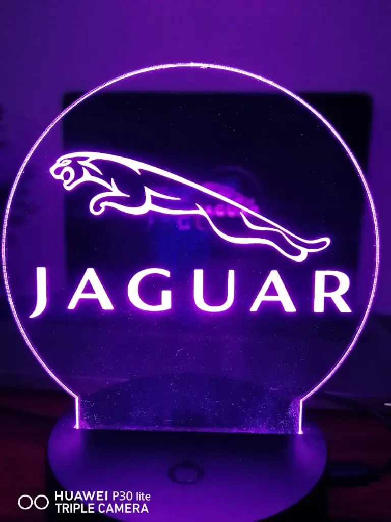 Jaguar - Led Lamp - Engraving (15cm)