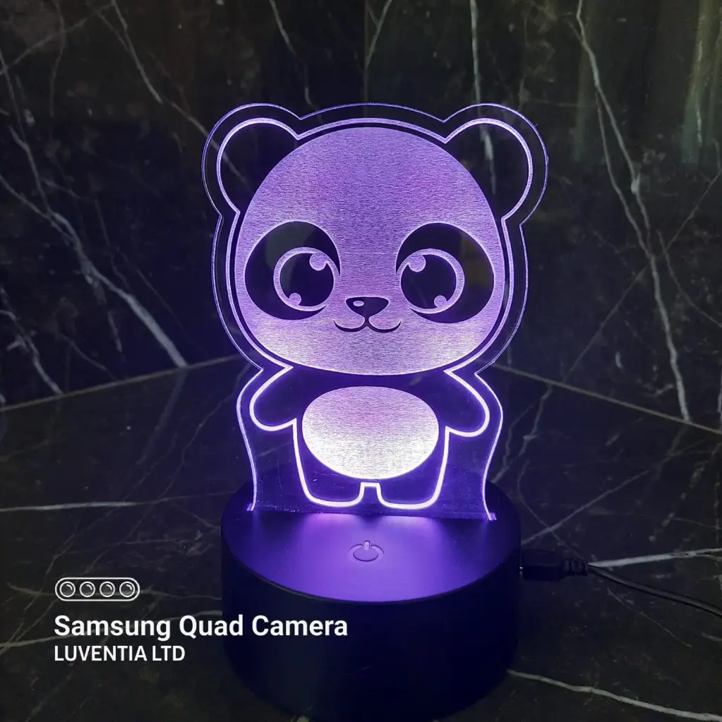 Panda - Led Lamp - Engraving (15cm)