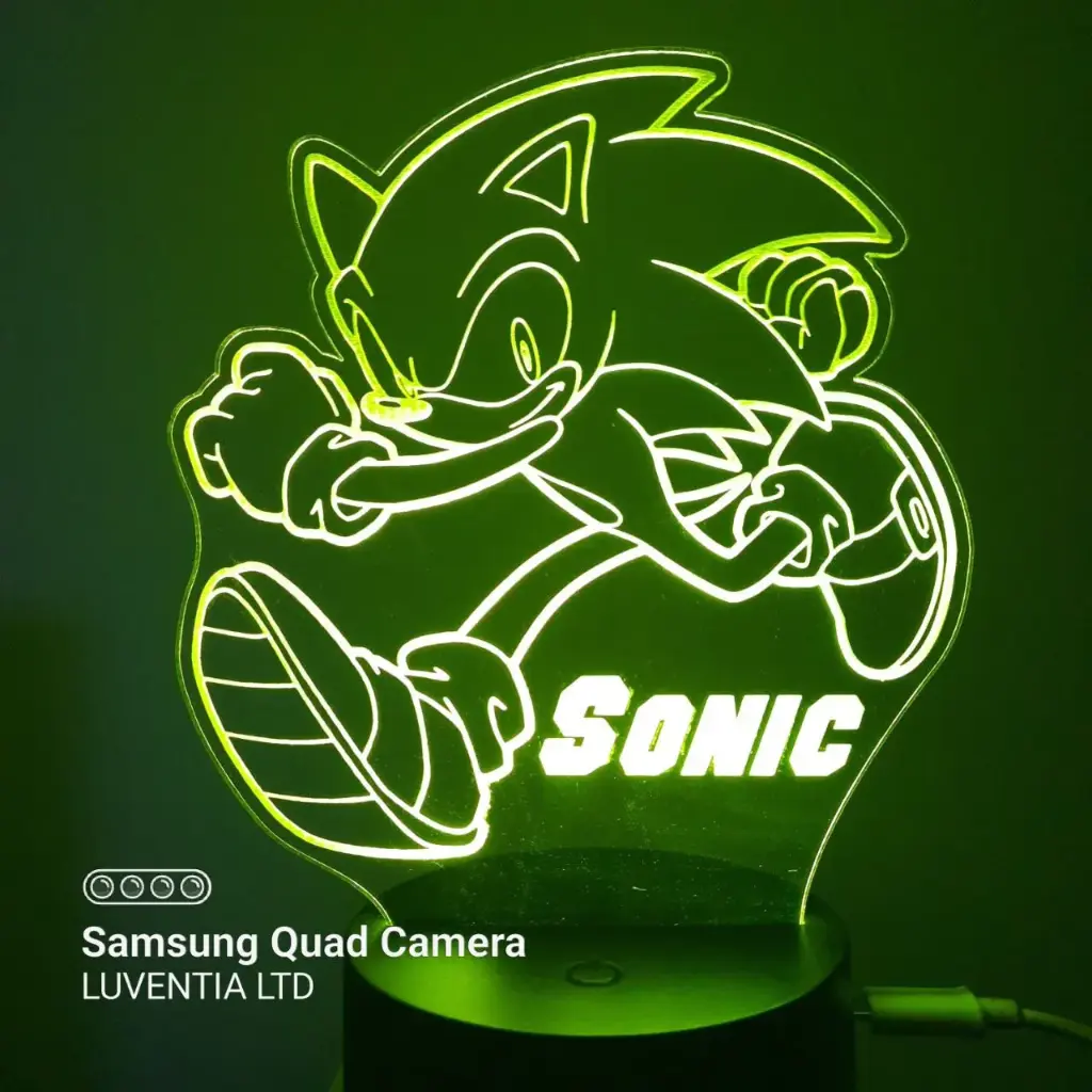 Sonic Run - Led Lamp - Engraving (18cm)