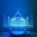Taj Mahal - Led Lamp - Engraving (18cm)
