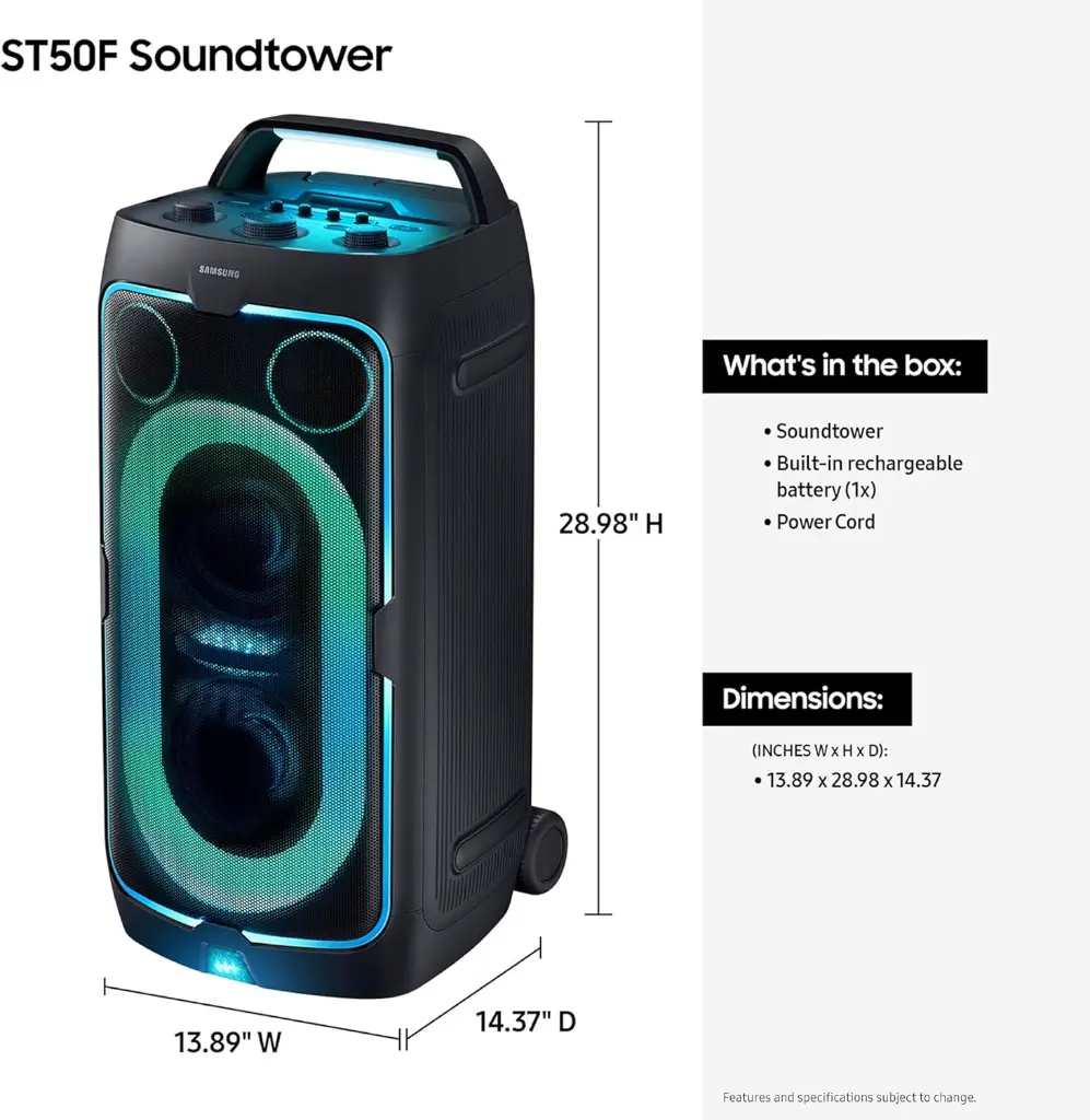 SAMSUNG ST50F Sound Tower 240w Party Speaker with Built-in Battery (copy)