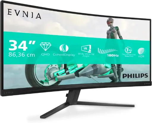 [TT- Philips Gaming 34M2C3500L
] Philips Evnia Curved Fast VA Gaming monitor - 34M2C3500L - 32 Inch