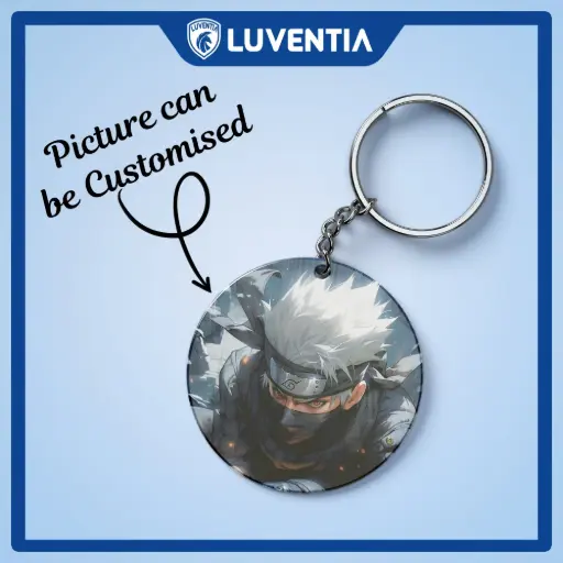 Keychain Anime - Naruto Kakashi side blue 