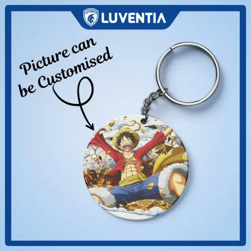 Keychain Anime - One Piece Luffy white