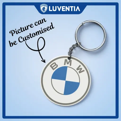 Keychain Car Logo - BMW 20 NEW SPORT WHITE