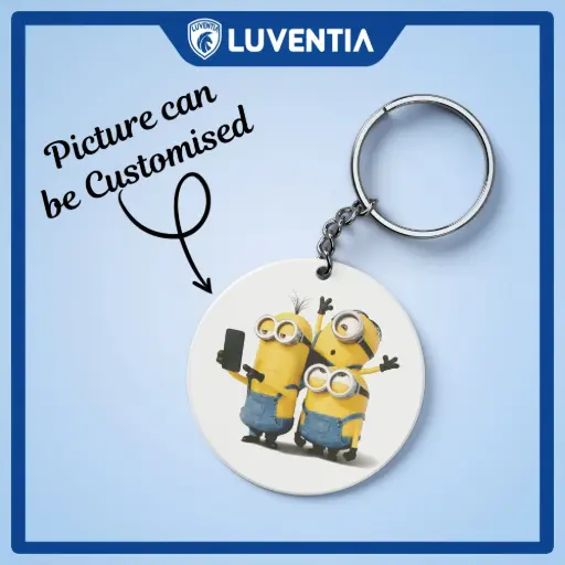 Keychain Cartoon - Minions Selfie