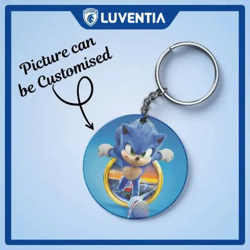 Keychain Cartoon - Sonic Blue