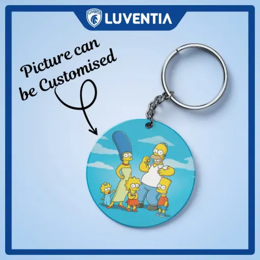 Keychain Cartoon -Simpsons Family