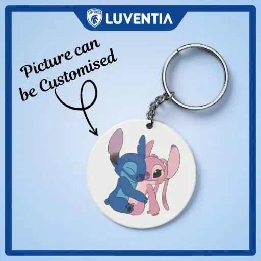 Keychain Cartoon -Stitch & Angel