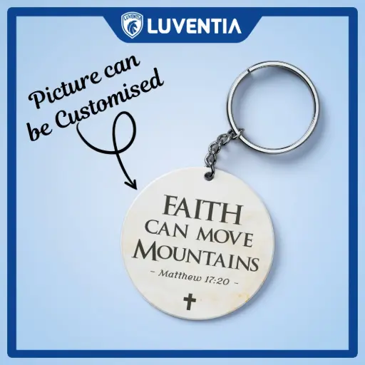 Keychain Christian - Faith Can Move Mountains