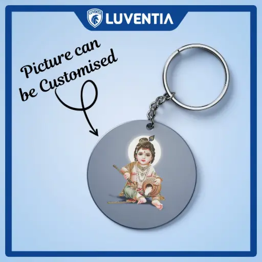 Keychain Hindu - Baby Krishna blue