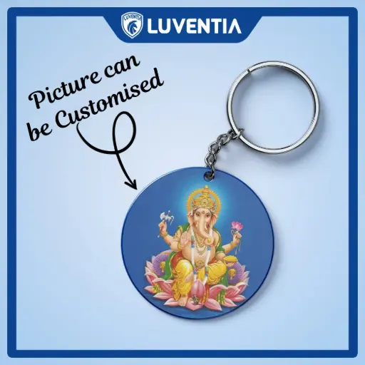 Keychain Hindu - Ganesh blue