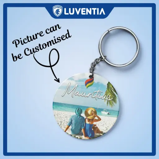 Keychain Mauritius - Tourist at the Beach