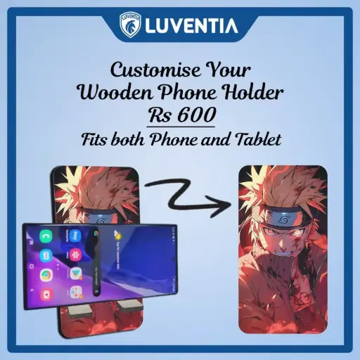 Phone Holder UV - Anime - Naruto - Red Bg Angry
