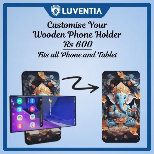 Phone Holder UV - Hindu - Ganesh Blue