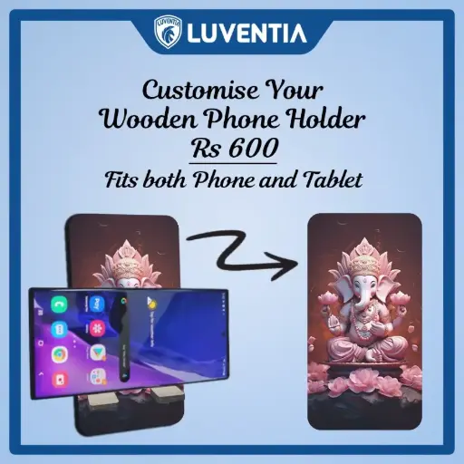 Phone Holder UV - Hindu - Ganesh pink kamal