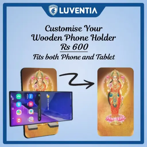Phone Holder UV - Hindu- Lakshmi classic standing