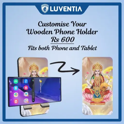 Phone Holder UV - Hindu- Lakshmi classic sitting