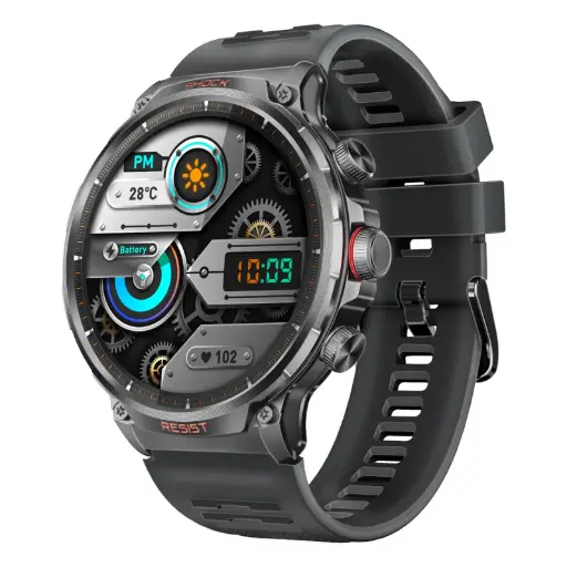 [CS-XWATCH-R20.BLACK] Promate Tough-Built Fitness Tracker Smartwatch with BT Calling - R20