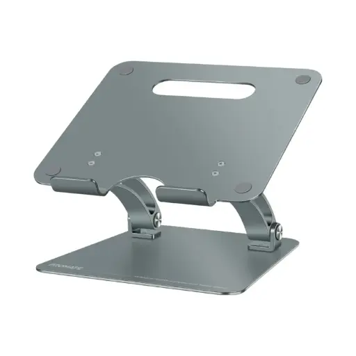 [CS-DESKMATE-7.GREY] Promate Ergonomic Multi-Level Aluminum Laptop Stand -  DESKMATE-7.GREY