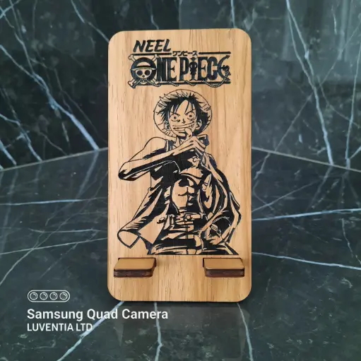 Phone Holder Engraving - Anime - One Piece - Luffy