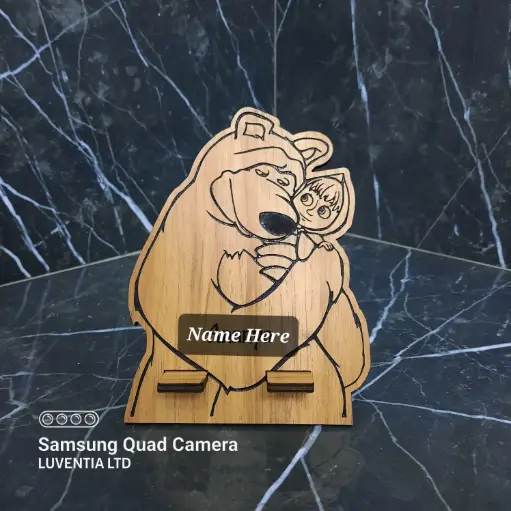 Phone Holder Engraving - Cartoon - Masha Bear